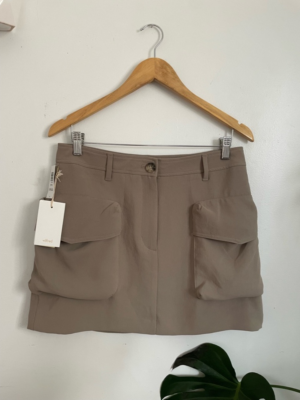 Wilfred ‘Astral’ Taupe Cargo Pocket Mini Skirt